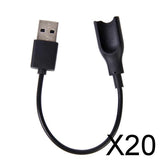 Maxbell 20xWristband USB Charger Charging Cable for  Mi Band 1 Smart Wristband