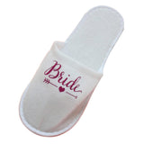 Disposable Wedding Bride Slippers Hotel Bachelorette Guest Supplies Rose Red