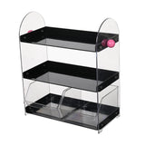 Maxbell Coffee Cup Rack Clear Countertop Organizer for Hotel Kitchen Pantry Tabletop Black