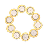 Maxbell 10 Pieces Piezo Elements Sounder Sensor Trigger Drum Disc DIY 35mm Copper - Aladdin Shoppers