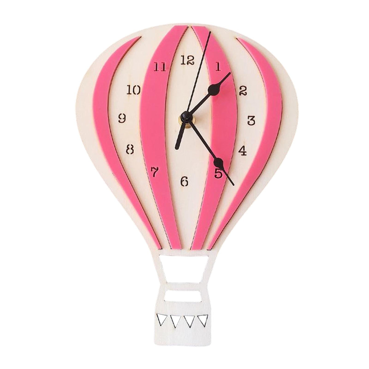 Maxbell Maxbell Cartoon Wall Clock Non Ticking Nordic Style for Dining Room Home Restaurant pink