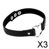 Maxbell 3xGirls Love Heart Choker Leather Collar Punk Heart Goth Fans Chain Necklace
