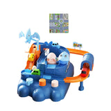 Maxbell Race Track Car Toy Rail Train Toy Vehicle Puzzle Car Track Playsets for Kids 4 Cars Route Paper