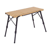 Maxbell Outdoor Folding Table Furniture Portable Igt Table for Fishing Picnic Garden Brown 96x46x63cm