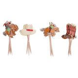 Maxbell 48pcs Set Cowboy Theme Cupcake Picks Cake Toppers Party Decoration