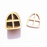 Maxbell 10pcs Plain Wooden Fairy Window Semiellipse Shape Craft Embellishments Decor