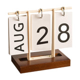 Desk Calendar Gift Reusable Perpetual Calendar for Bookshelf Bedroom Cabinet