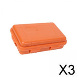 Maxbell 3xTool Box Dust Resistant Storage Case for Camping Backpacking Accessories Small Orange