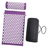 Maxbell Acupressure Mat and Pillow Set Premium Accupressure Pad for Leg Hip Shoulder Purple White