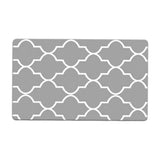 Maxbell 2pcs Checked Kitchen Bedroom Mat Runner Rug Anti Fatigue Grey