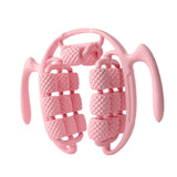 Maxbell Massage Roller Press Points for Bodybuilding Equipment Indoor Sports Fitness 20 wheels pink