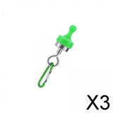 Maxbell 3xMagnetic Hooks Heavy Duty Camping Strong Magnetic Tent Light Hook for Garden Green
