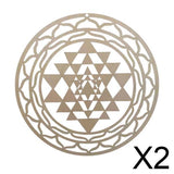 Maxbell 2xSri Yantra Wall Decor Spiritual Gift Sacred Geometry for Zen Meditation Yoga