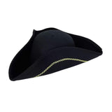 Maxbell Pirate Hat Gift for Adults, Men Women for Halloween Fancy Dress Role Playing Black