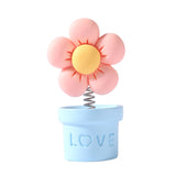 Maxbell Car Statue Gift Desktop Flower Sculpture for Dashboard Office Bookshelf Blue