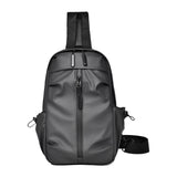 Maxbell Men's Chest Bag Multifunctional Fashion Waterproof Travel Bag Hiking Daypack Gray