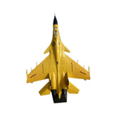 Maxbell 1/100 Diecast Fighter Model Realistic Alloy for Bookshelf Bedroom Home Yellow