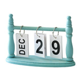 Maxbell Desk Calendar Ideal Gift Small Standing Flip Calendar for School Home Office Blue