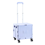Maxbell Folding Shopping Cart with Lid Portable Hand Truck for School Camping Garden Purple