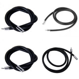 Maxbell 4Pcs 3mm Rubber Cord Chocker NECKLACE STAINLESS STEEL Clasp 35cm 40cm 50cm 60cm