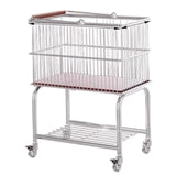 Maxbell Rolling Laundry Cart with Removable Hamper Sturdy Height 70cm Toilet Trolley