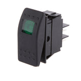 Maxbell Maxbell 4 Pin Waterproof 12V 20A Bar Rocker Toggle Switch LED Light Car Boat Green