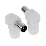 Maxbell 3x10 Pieces Right Angle RF Male Connector Plug for Coaxial Cable TV Aerial