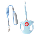 Maxbell Dog Harness with Leash Set Practical Sturdy Pet Training Adjustable Blue