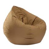 Maxbell 2PCS Large Adult Size Bean Bag Cover Toy Clothes Storage Yellow and Coffee