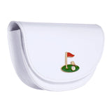 Golf Rangefinder Carrying Case Waist Bag PU Leather Portable Protective Case White