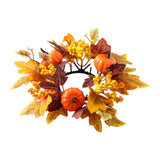 Maxbell Candle Ring Gifts Fall Artificial Wreaths for Dining Room Farmhouse Festival