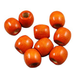 Maxbell 200 Pieces Dyed Round Wood Wooden Beads for Kids Jewelry DIY