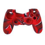 Maxbell Camo Silicone Protective Skin Case Cover for Sony PlayStation 4 PS4 Controller - Red with Black - Aladdin Shoppers