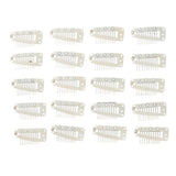 Maxbell Maxbell 20 Pcs Hair Extension Snap Clips Wig Grips Clip Wigs Accessories Beige