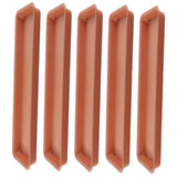 Maxbell 2x5 Pieces Plant Saucers Rectangular Plant Trays for Windowsill Yard Courtyard Red