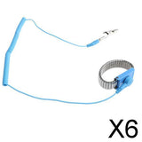 Maxbell 6xAnti-Static ESD Wrist Strap Components Discharge Band with Grounding Wire