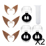 Maxbell 2xElf Ears Costume Accessories Long for Cosplay Christmas Halloween coffee