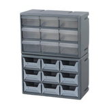 Maxbell 18 Drawers Parts Organizer Multipurpose Teacher Tools Box Classification Box gray