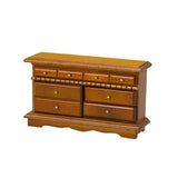 Maxbell 1:12 Scale Dollhouse Mini TV Cabinet with 8 Opening Drawers for Pretend Play