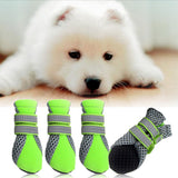 Maxbell Maxbell Pet Dog Puppy Boots Water Repellent Anti-Slip Protective Boots Shoes Green S