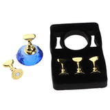 Maxbell Maxbell 5pcs Nail Tip Holder Stand & Display Base for Practice Blue Crystal Base