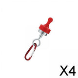 Maxbell 4xMagnetic Hooks Heavy Duty Camping Strong Magnetic Tent Light Hook for Garden Red