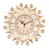 Maxbell Wall Hanging Clock Sparkling Bling Creative Mute for Home Living Room Office Style F