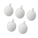 Maxbell 5Pcs Stainless Steel Round Blank Tags Jewelry Making Engraving Discs for H2D
