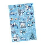 9Pcs Christmas Window Cling Stickers Christmas Decorations for Bedroom Walls Style C