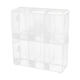 Maxbell Action Figure Display Shelf Model Clear Figurine Display Box for Living Room 6 grids