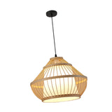 Maxbell Bamboo Woven Pendant Lamp Rustic Weave Ceiling Light for Kitchen Porch Hotel Style I