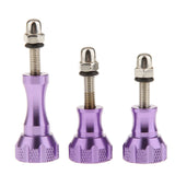 Purple-Aluminum Stainless Thumb Knob Bolt Nut Screw Set for GoPro Hero3+/3/2/1 Camera Accessories Fastening Easy Install