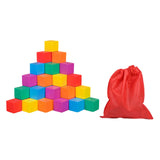 Maxbell Counting Sorting Cube Blocks Math Toy Stacking Toy for Homeschooling Daycare 3cm 50pcs