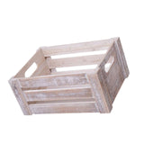 Maxbell Wooden Storage Crate with Handles Sundries Box for Clothes Vegetables Fruits 23 x 17 x 11 cm